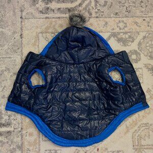 Large Navy & Blue Dog Puffer Jacket with Hood